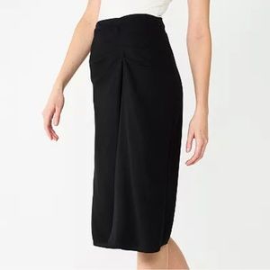 Nine West Side Ruched Midi Skirt - Size M